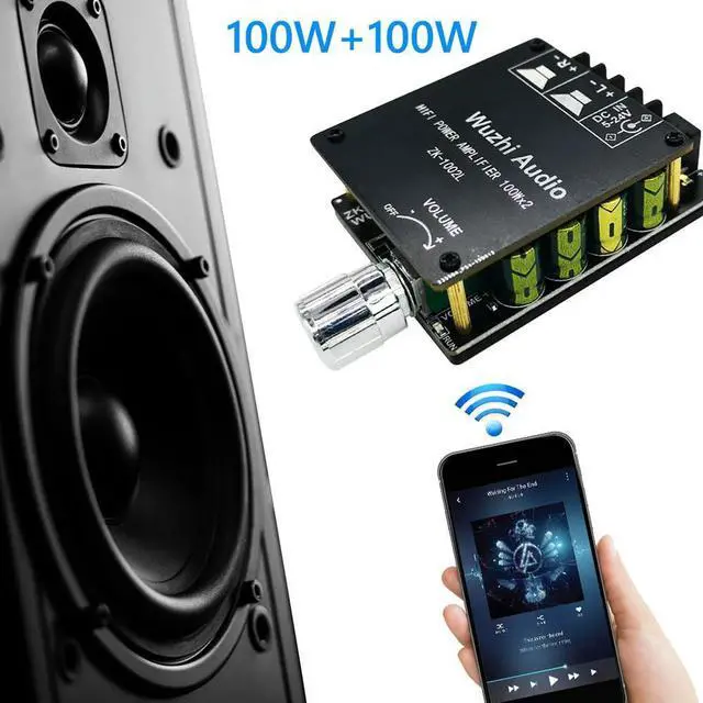 Alt view image 4 of 7 - ZK-1002L Audio Speaker Power Amplifier Board Stereo Bluetooth-compatible 5.0 Amp
