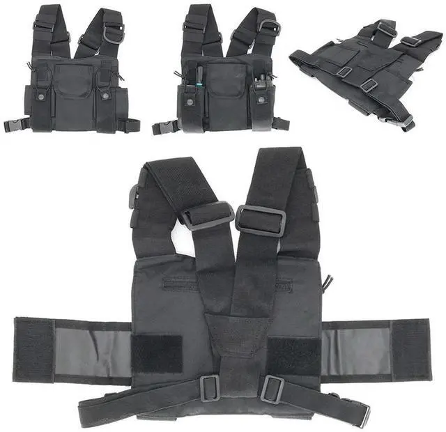 Main image of Radio Harness Chest Front Pack Adjustable Strap Vest Rig Carry Bag Lightweight for Baofeng UV-5R UV-82/BF-888S TYT/ICOM