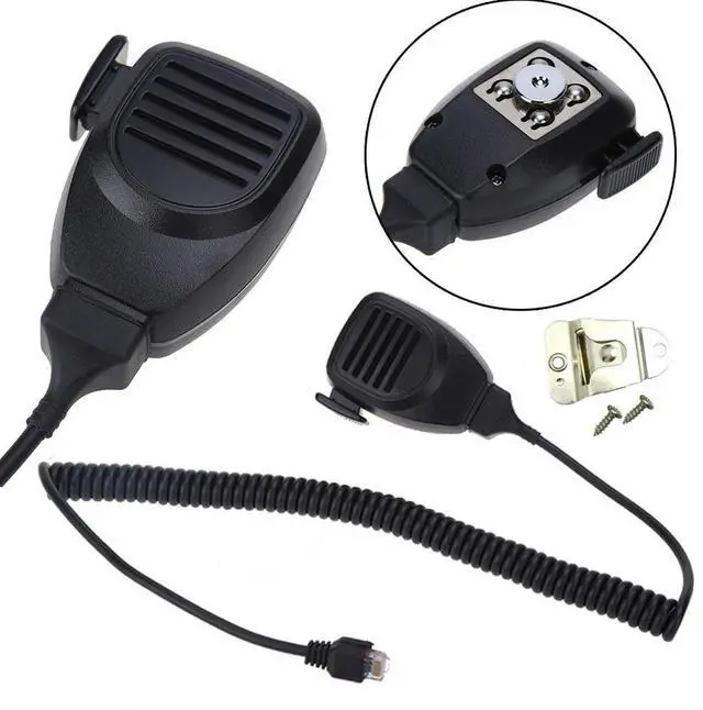 Alt view image 3 of 7 - 8 Pin Hand Mic Microphone Handheld Walkie Talkie Speaker Microphone RJ-45 Plug Speaker Mic for Kenwood Mobile Radio