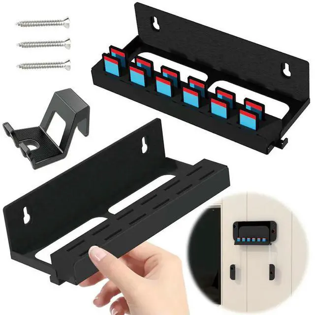 Alt view image 2 of 4 - Wall Mount with Game Card Slots and Joy-Con Hanger l Wall Bracket Console Holder Stand for Nintendo Switch2 Accessories