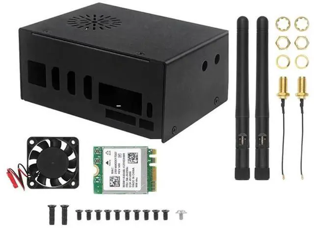 Alt view image 2 of 7 - For Orange Pi 5 Plus l Case With Cooling Fan, 6 BT 5.2 Module Dual-Band Wireless Card, Antenna, Heatsink Easy Insta
