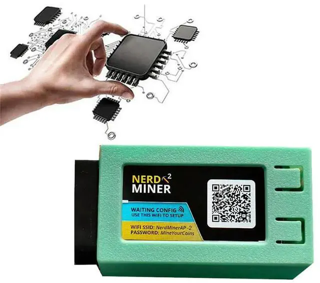 Main image of For Nerdminer V2 Pro Miner Hashrate 78K/S BTC Lottery Solo Miner Nerd Miner with Fan Green