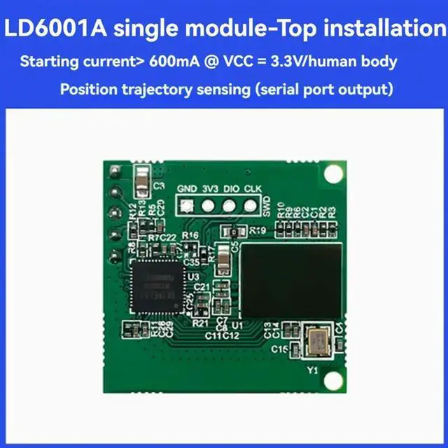 Alt view image 3 of 7 - LD6001A 60Ghz Mmwave Radar Sensor Module 4T 4R Low Power Consumption Human Presence Sensor Module