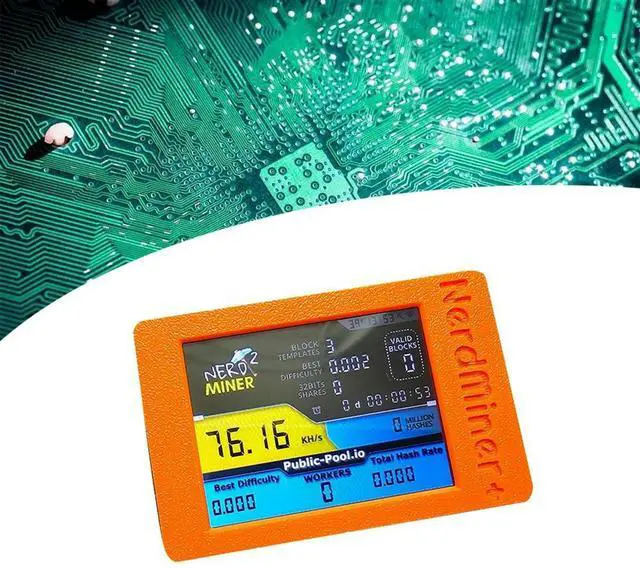 Alt view image 4 of 7 - For Nerdminer 77K/S Hashrate with 2.8-Inch Screen BTC Lottery Solo Miner Bitcoin Nerd Miner for BTC Miner Orange