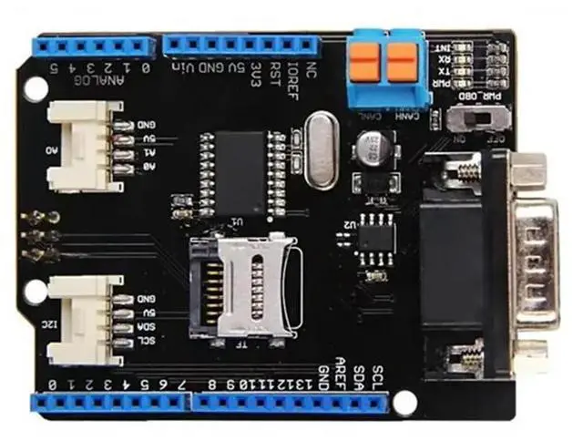 Alt view image 3 of 7 - CAN-Bus Shield V2 for for Controller and Transceiver, CAN-BUS Shield Adopts MCP2515 and MCP2551