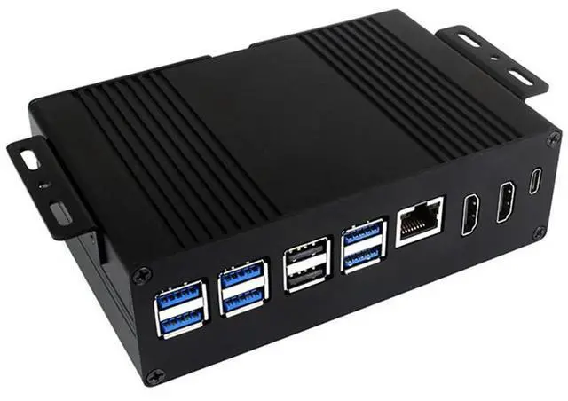 Alt view image 4 of 7 - Multi-Functional All-In-One Mini-Computer Kit Designed for Raspberry Pi 5, Aluminum Alloy Case for PCIe Adapter B