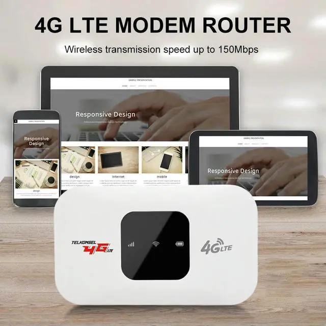 Alt view image 3 of 4 - 4G LTE Portable Hotspot Support 8 To 10 Users 150Mbps Wireless Router with SIM Card Slot Hotspot Device for Car Travel