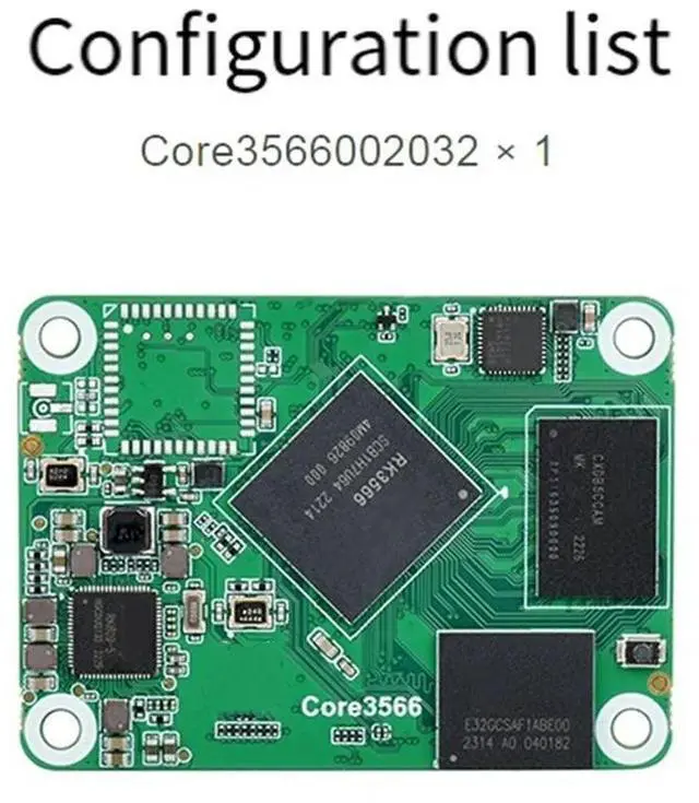 Alt view image 2 of 4 - Core3566 Module, Rockchip RK3566 Quad-Core Processor, for Raspberry Pi CM4,2GB+ 32GB Emmc