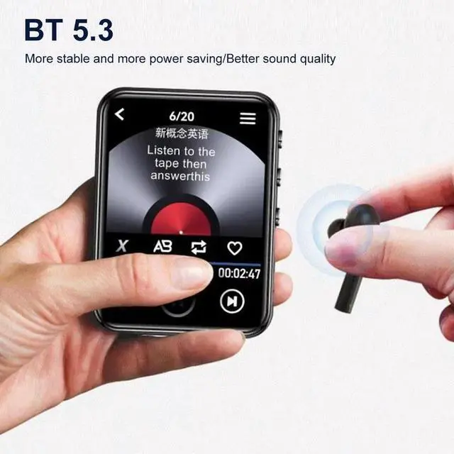 Alt view image 4 of 7 - MP3 MP4 Player HiFi MP4 Walkman Full Touch Screen Bluetooth-Compatible Portable MP3 Player with Speaker FM/E-book/Recorder