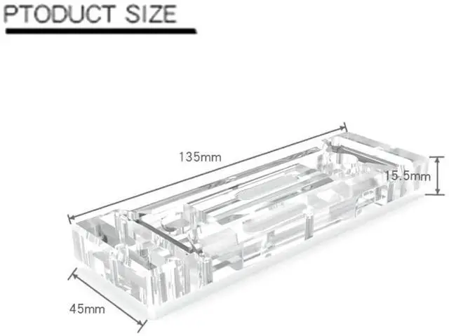 Alt view image 4 of 4 - RAM Water Cooler Memory Block Memory Water Cooling Block Kits LRC2.0 RGB Two Armor Block Maximum Support 4 RAM