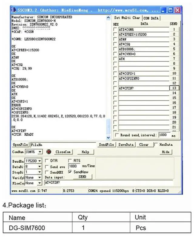 Alt view image 4 of 4 - SIMCOM SIM7600G H USB Dongle HSPA+ GSM GPRS EDGE UMTS LTE 4G Cat4 Module For SIM7600 SIM7500 SIM7600X-H Series
