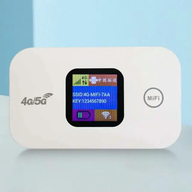 Alt view image 4 of 7 - 4G LTE Wireless 150Mbps Mini 4G Router Sim Card Slot Portable Network Hotspot Device 2100mAh Colorful LED Display