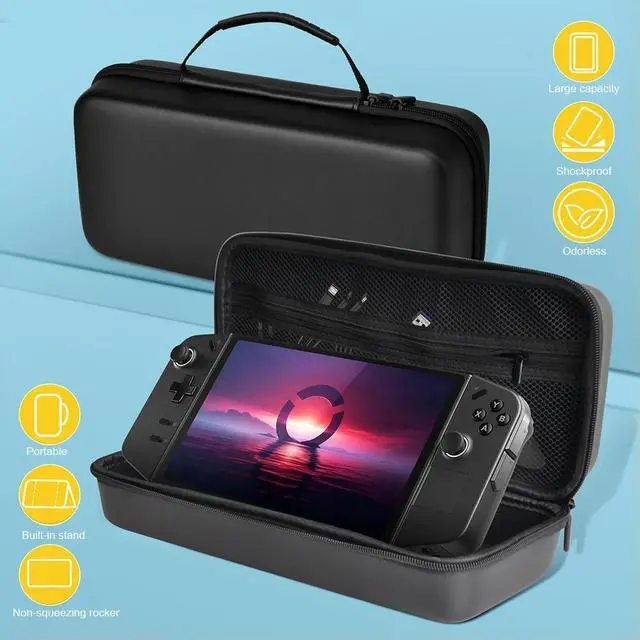 Alt view image 2 of 4 - Hard Travel Case Shockproof Hard Shell Case with Mesh Pocket Portable Bag Anti Scratch for Legion Go Game Console