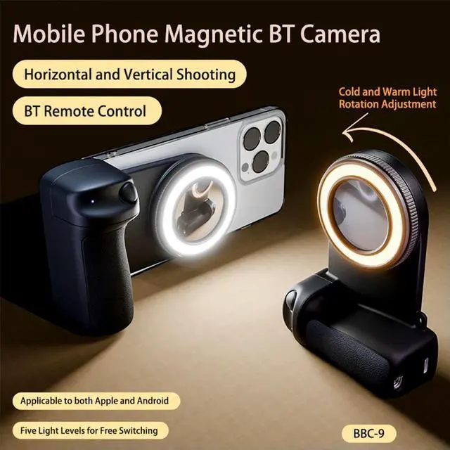 Alt view image 2 of 4 - For Magsafe Magnetic Bluetooth-Compatible Shutter Camera Photo Stabilizer 1/4inch Screw Phone Holder for Android 16 15 14
