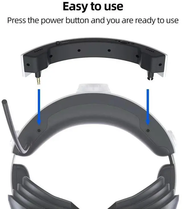 Alt view image 3 of 4 - Helmet Stereo Loudspeakers Headphones for PS VR2 Helmet Semi Circular Speaker Amplifier with 300mAh Rechargeable