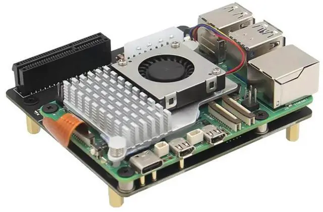 Alt view image 3 of 7 - X1010 Expansion Board PCIe FFC Connector to Standard PCIe X4 Slot Expansion Board for Raspberry Pi 5 EU PLUG