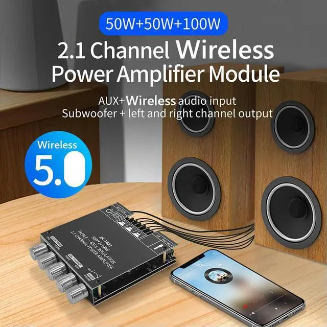 Alt view image 2 of 7 - TPA3116D2 Channel Subwoofer Amplifier Board 50W 50W 100W Digital Audio Stereo Power Amplifier Module for DIY Wireless Speakers