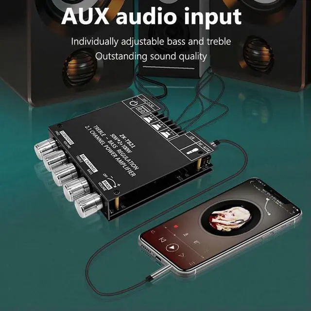 Alt view image 3 of 7 - TPA3116D2 Channel Subwoofer Amplifier Board 50W 50W 100W Digital Audio Stereo Power Amplifier Module for DIY Wireless Speakers