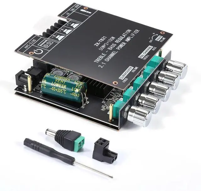 Alt view image 4 of 7 - TPA3116D2 Channel Subwoofer Amplifier Board 50W 50W 100W Digital Audio Stereo Power Amplifier Module for DIY Wireless Speakers