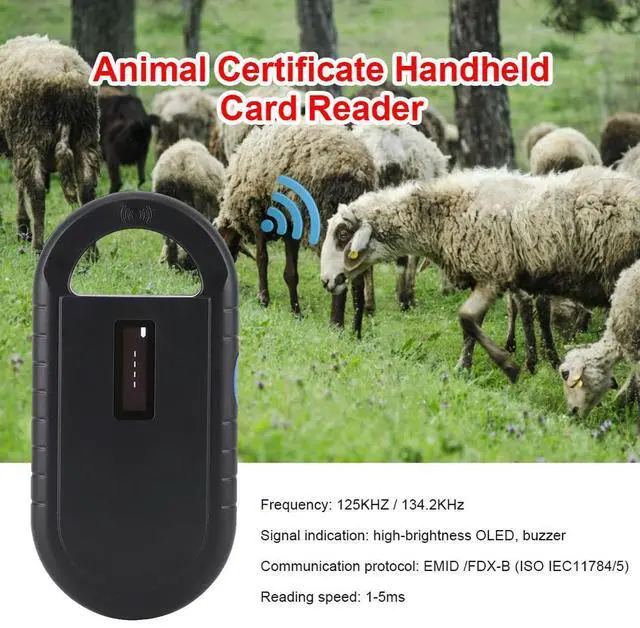 Alt view image 3 of 7 - Micro Chip Reader Handheld Animal Tag 134.2kHz 125kHz Pet ID Reader for ISO 11784/11785 FDX-B and ID64 RFID EMID