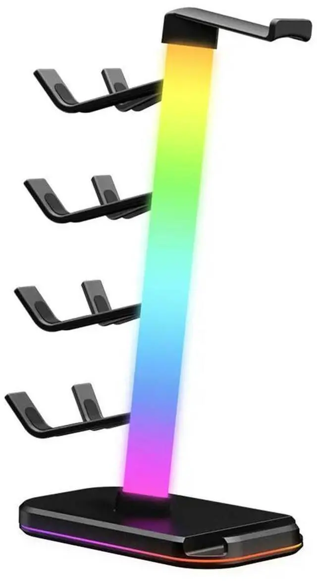 Alt view image 4 of 7 - 3 in 1 Headphone and Controller Stand 2 X Type-C & 1 X USB 2.0 Gaming Controller Headset Holder for Switch/Headphones/Controller