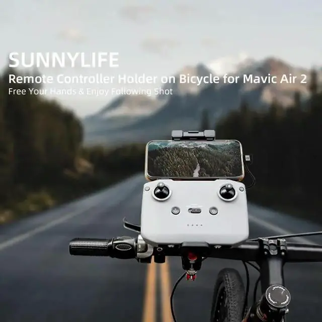 Alt view image 2 of 7 - Drone Remote Control Bike Bracket Safety Elements Playing Eco-friendly for Mavic Air 2 Cycling Handlebar Holder