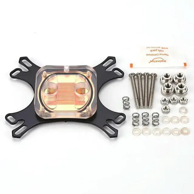 Main image of Transparent CPU Water Cooler Computer PC Cooling Radiator for for with Screws CPU Water Block Waterblock Copper Base