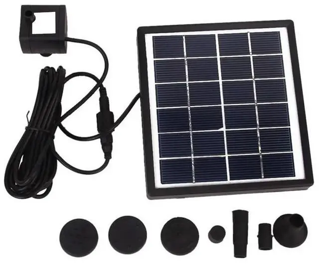 Alt view image 4 of 7 - 1.5W Solar Floating Garden Fountain Kit with 7 Nozzles Adjustable Fountain Pump Garden Waterfall Fountain Kit Pond Garden Decor