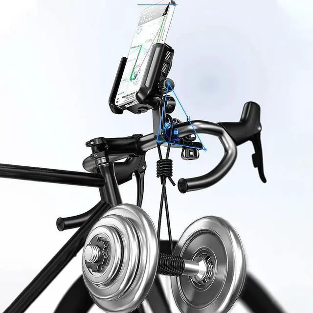 Alt view image 4 of 7 - Bike Phone Mount with Cooling Fan 360 Degree Rotating Cycling Phone Stand Adjustable Motorcycle Phone Holder Cycling Accessories