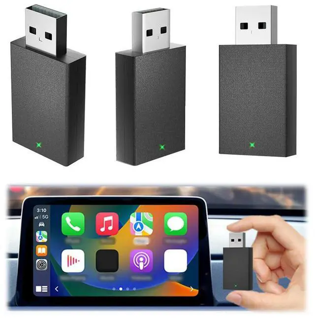 Main image of Wired To Wireless Carplay & Android Auto 2 in 1 Dongle 2.4/5G Bluetooth-Compatible 5.0 for Wired CarPlay Android Auto Cars