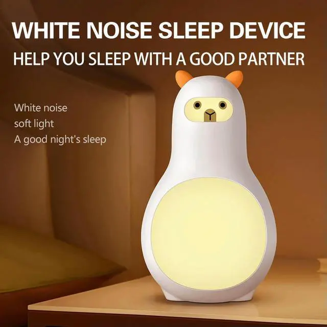 Alt view image 2 of 4 - LED Portable Sleeping Aid Speaker with Hook Sleep Sound Machine Warm Light Sleep Speaker for Bedroom Living Room Bedside