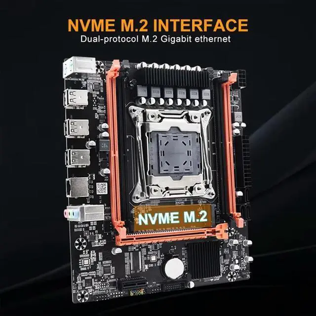 Alt view image 2 of 4 - X99E Motherboard+E5 2678 V3 CPU+Thermal Grease Support 4 DDR4 RECC RAM Gigabit LAN Card PCIEX16 NVMe Desktop Motherboard