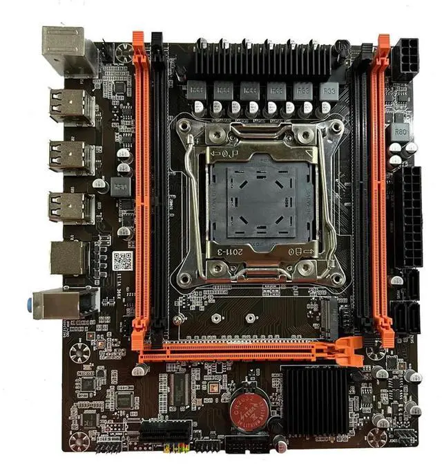 Alt view image 3 of 4 - X99E Motherboard+E5 2678 V3 CPU+Thermal Grease Support 4 DDR4 RECC RAM Gigabit LAN Card PCIEX16 NVMe Desktop Motherboard
