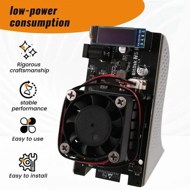 Main image of Bitaxe BM1397 BTC Solo Miner, 200Gh/S ASIC Chipset, EU Plug For Energy-Efficient Bitcoin Mining