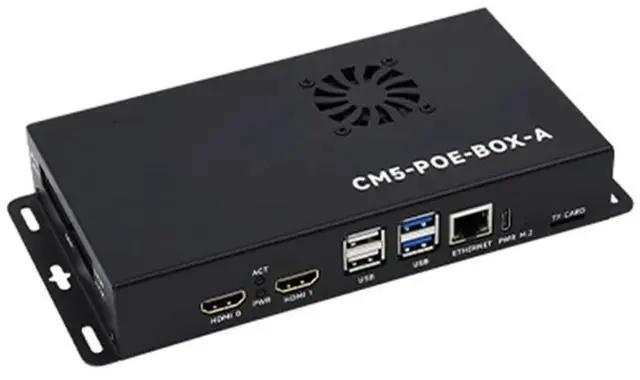 Alt view image 4 of 4 - For Raspberry Pi Compute Module 5 IO Board Kit With Poe Gigabit Ethernet RJ45 For Rpi CM5 Poe Expansion Board US PLUG
