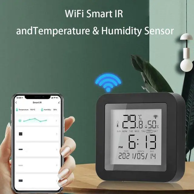 Alt view image 2 of 4 - Temperature Humidity Monitor Support Alexa Google Assistant Digital Indoor Thermometer Hygrometer for Home