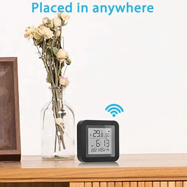 Alt view image 3 of 4 - Temperature Humidity Monitor Support Alexa Google Assistant Digital Indoor Thermometer Hygrometer for Home