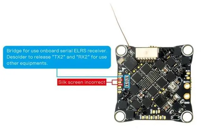 Alt view image 2 of 4 - Crazyf405hd ELRS 1-2S AIO FC Built-In UART ELRS RX 12A BLS ESC For Mobula8 Digital HD Tinywhoop Cihoop Toothpick Spare Pa