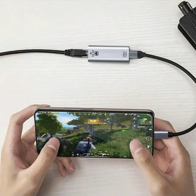 Alt view image 4 of 4 - USB C Female to RJ45 Female USB Type C to Ethernet Adapter 10/100/1000 Gigabit Wired LAN Network Card for PC Laptop phone