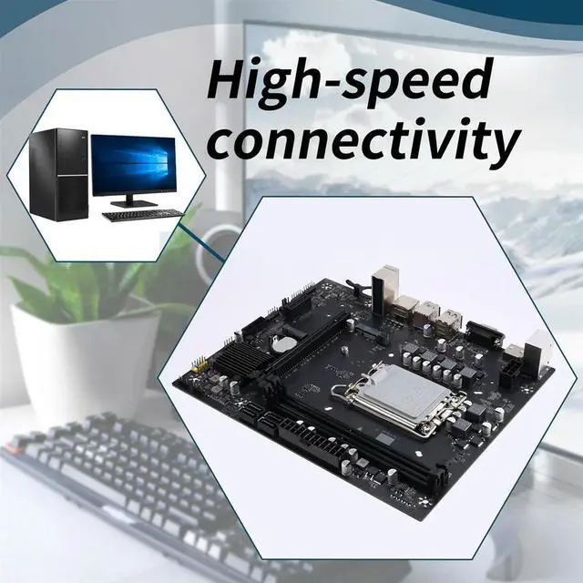 Alt view image 4 of 4 - H610S4 M4 Desktop Computer Motherboard DDR4 Memory LGA1700 CPU I5 12400F/12100 RTL8111G/H 1000mbps LAN