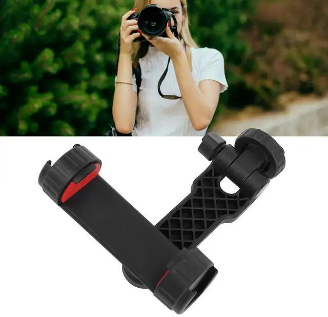 Alt view image 3 of 3 - Phone Tripod Mount with Hot and Cold Shoe Mount ABS 360 Degree phone Tripod Adapter Holder Clip for Video Live Streaming