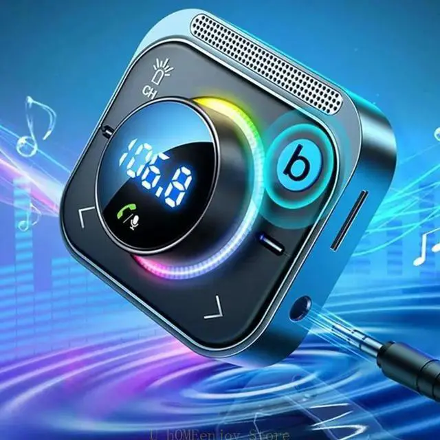 Alt view image 2 of 3 - Bluetooth-compatible Adapter for Car, Wireless FM Radio Transmitter, Handsfree Calling & Receiver MP3 Music Player