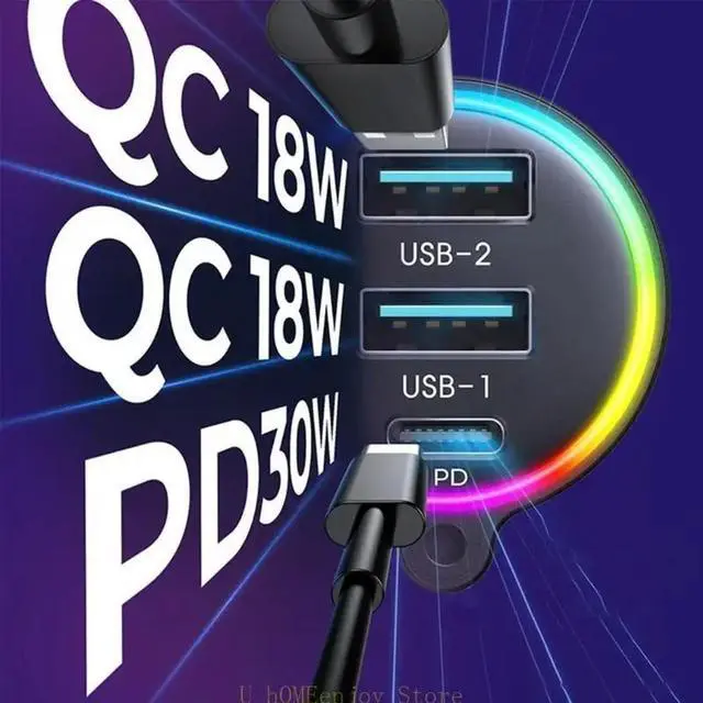 Alt view image 3 of 3 - Bluetooth-compatible Adapter for Car, Wireless FM Radio Transmitter, Handsfree Calling & Receiver MP3 Music Player