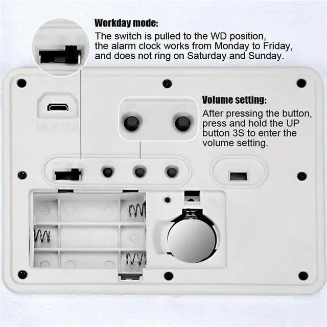 Alt view image 2 of 4 - 2X Alarm Clock Stand On Pressure Sensitive Alarm Clock Mat Floor Rug LED Time