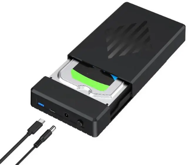 Alt view image 4 of 4 - Desktop 3.5-Inch USB 3.1 SATA Portable Hard Drive Enclosure Plastic Case HD356T USB To SATA Adapter