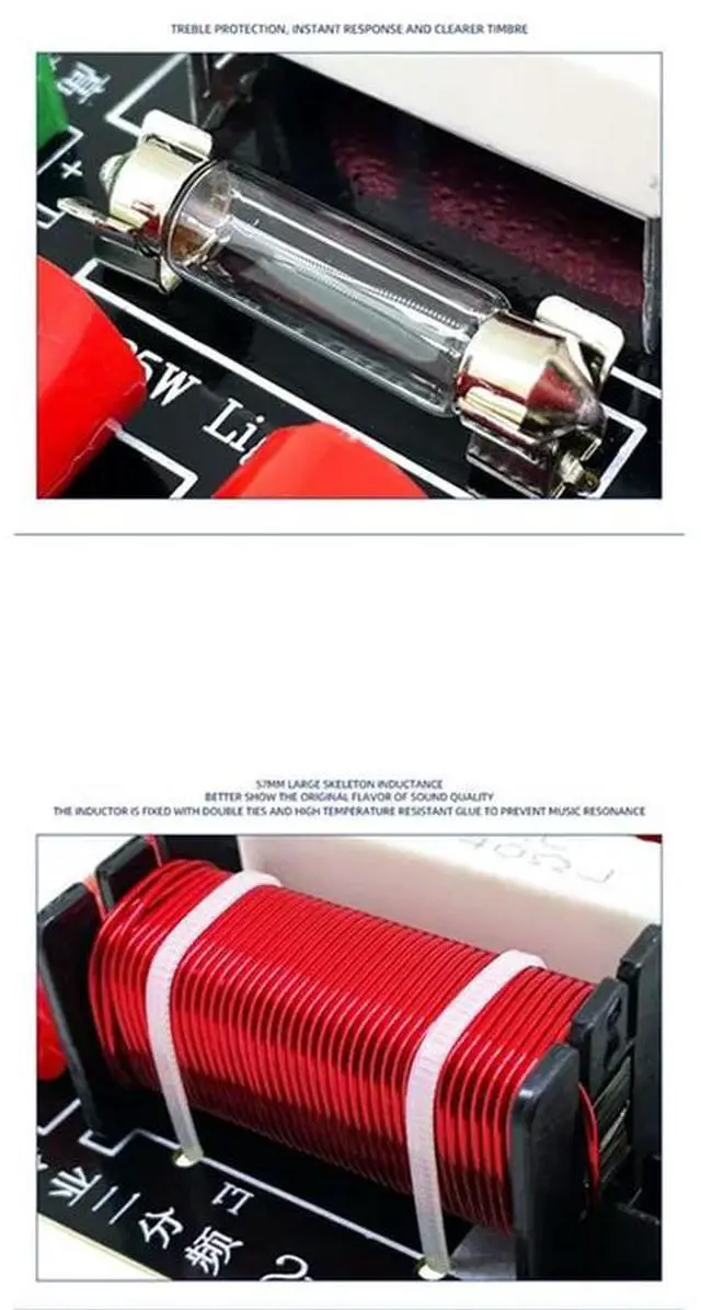 Alt view image 2 of 4 - High-Power 400W Two-Way Frequency Divider High& Low Sound Audiophile-Grade Ktv Stage Speaker Soundboard DIY Audio Power