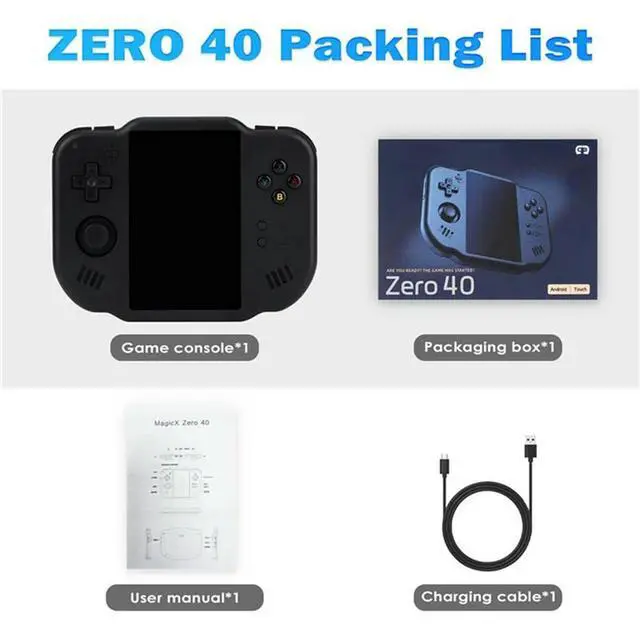 Alt view image 2 of 4 - Mini Zero 40 Vertical Retro Handheld Video Game Console 64G 4.0 Inch IPS Touch Screen Android Portable Game Player A