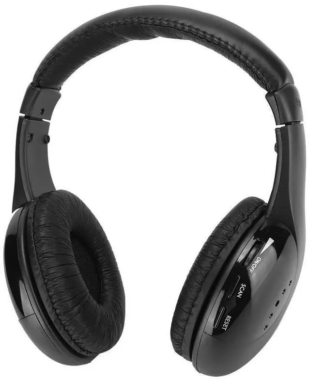 Alt view image 3 of 3 - 5 in 1 FM Wireless Headset Builtin Microphone Earphone Headset with Charging Stand Wireless Headset