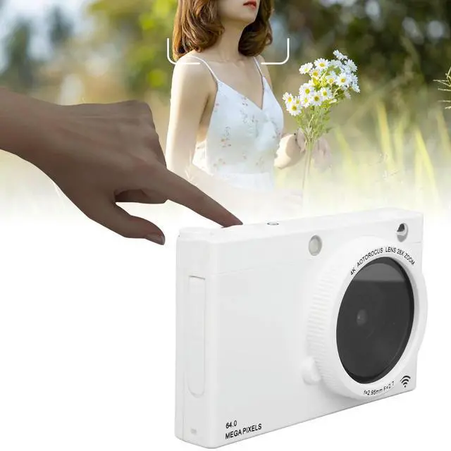 Alt view image 3 of 3 - 4K Digital Camera Wireless 2.83 Inch 28X Digital Zoom MP3 Autofocus Retro Compact Small Camera with 1/4 Inch Thread for Video