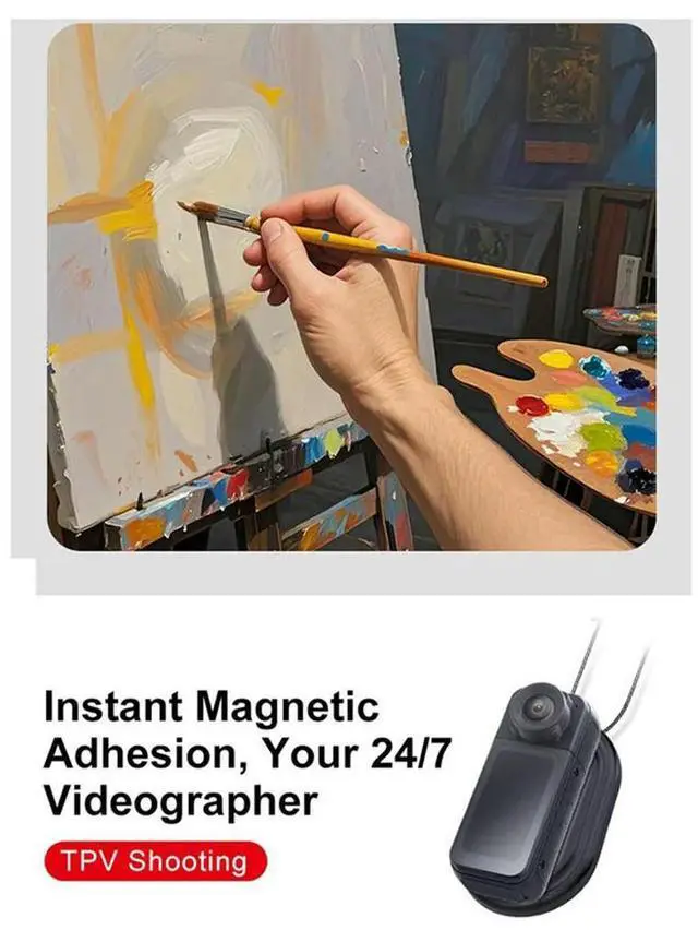 Alt view image 3 of 4 - Outdoor Camcorder Action Camera 1080P HD Thumb DV Sports Recorder 180° Rotation Magnetic Attraction For Cycling